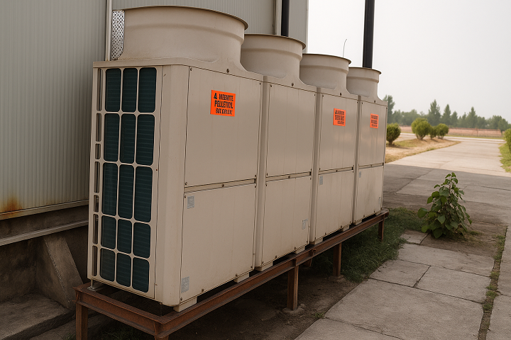 HVAC and VRV installations at Indian hospitals, engineering colleges, airports, and office buildings