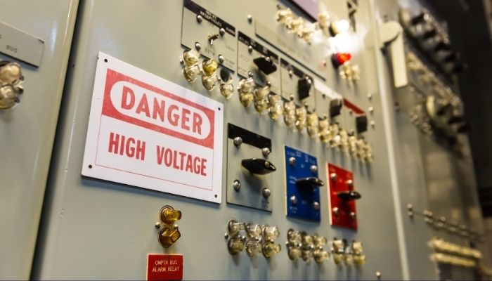 High-voltage electrical panel setup by Excel Electric Co.
